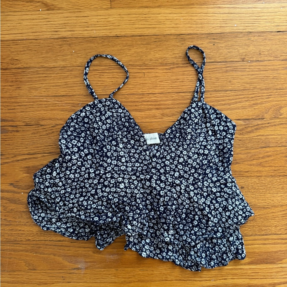 Ocean Drive Navy Floral Camisole